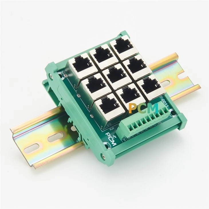 9 Way DIN Rail RJ45 To Terminal Block Adapter suppliers