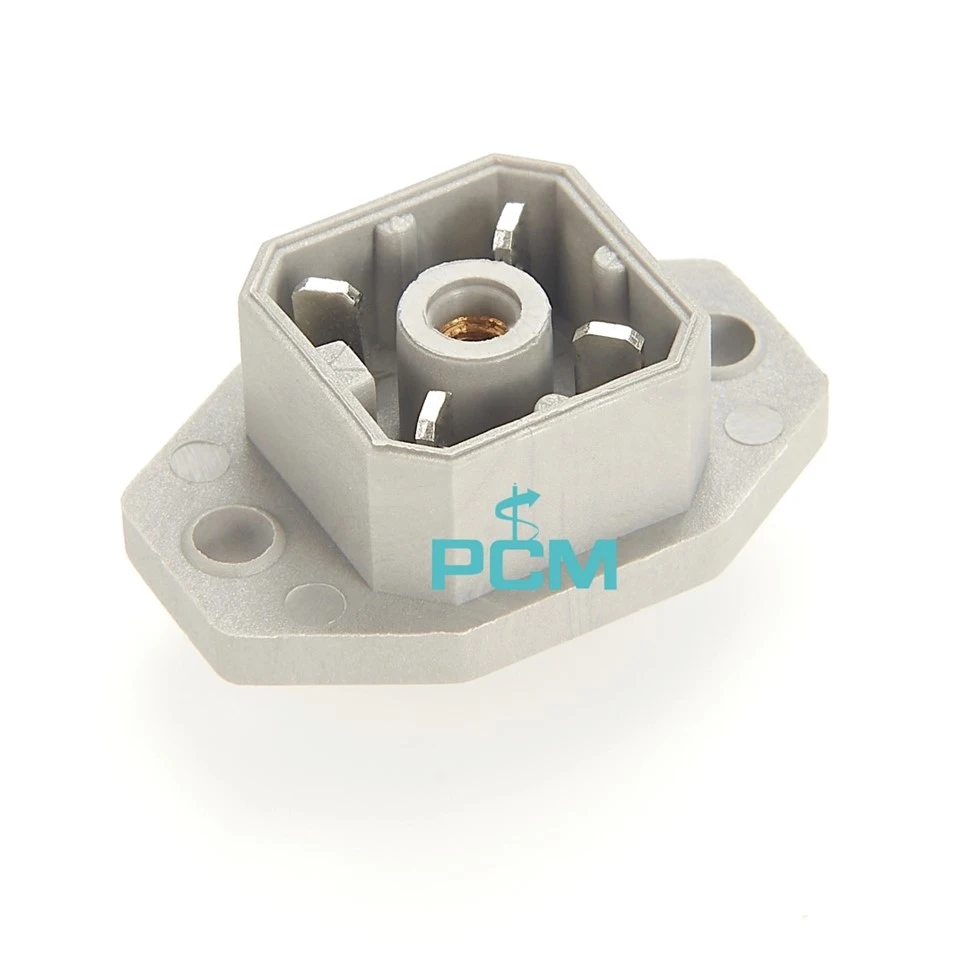 G 4 A 5 M Grey DIN 4 Pin Solenoid Volve Rear PCB Mount Male Receptacle Power Plug