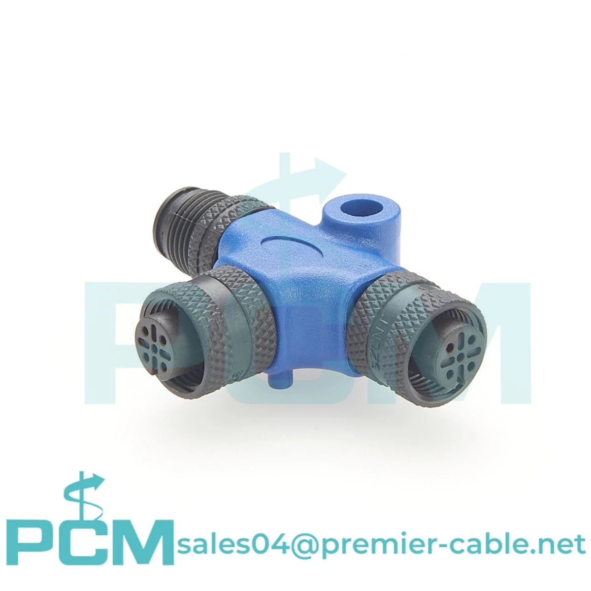 SICK T-CONNECTOR Circular Connector T Splitter, One M12 Male, Two M12 5 Pin Female, T Series