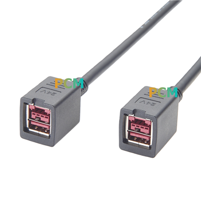 Cable USB hembra a hembra con alimentación de 24 V para sistema POS