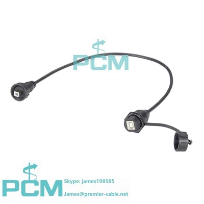 IP67 Panel impermeable Montaje USB B a B Cable