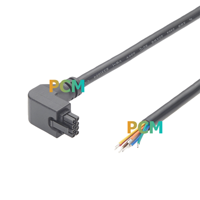 Molex Micro-Conjunto de cable de señal de alimentación en ángulo hacia arriba de 8 pines