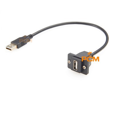 USB2.0 Cable de montaje en panel con bloqueo de tornillo