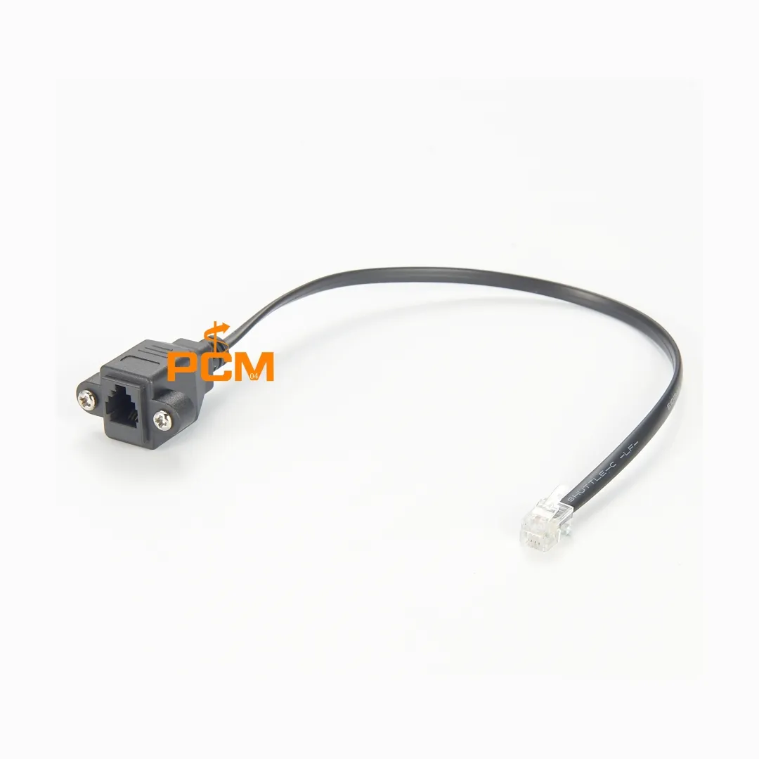 Teléfono LED RJ9 RJ 11 4 Cable de montaje del panel P4C