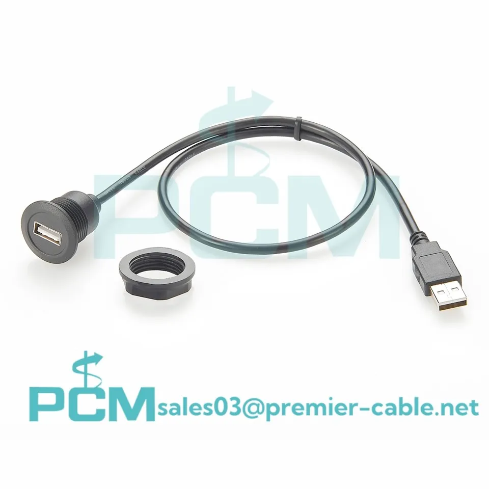 Cable de extensión USB-A Panel Gabinete Gabinete Montaje en chasis